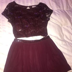 Burgundy Homecoming dress